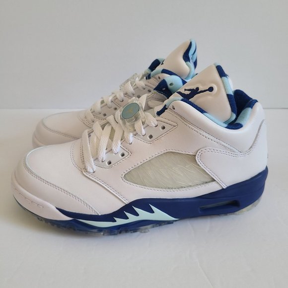 NEW Nike Air Jordan 5 Low Golf NRG Wing It Shoes CW4206-100 Size 6 White Blue main image 4
